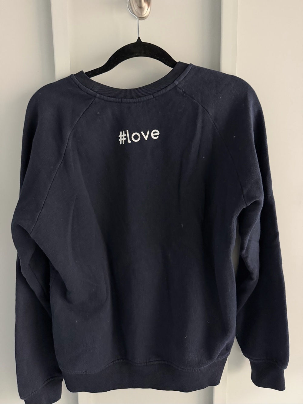 MSGM Italy #love Red Graphic Heart Sweatshirt Navy XS - Picture 10 of 11